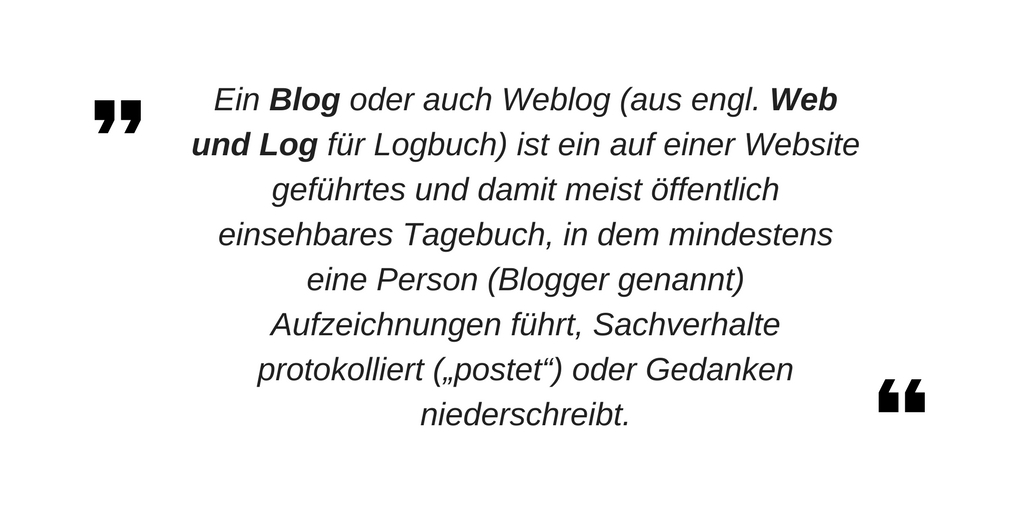 Blog Definition nach Wikipedia